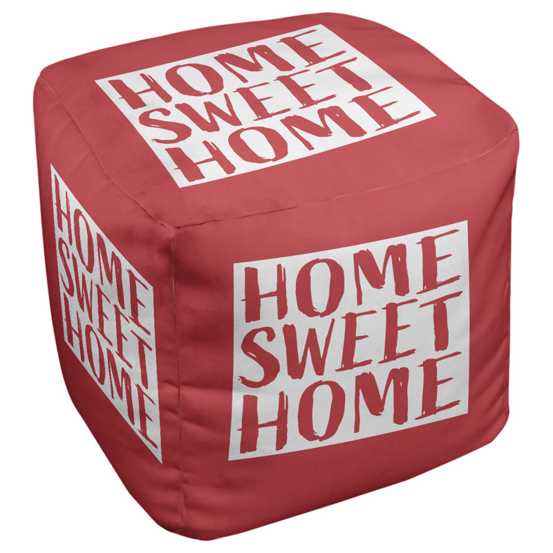 Repose-pieds à cubes wyoming the home, Rouge