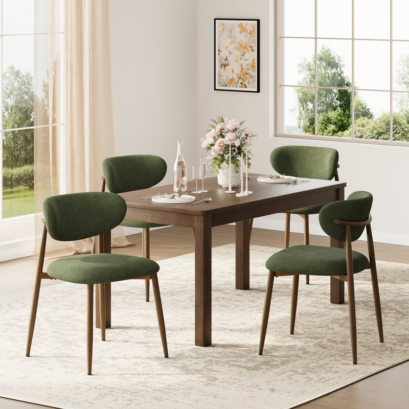 Chaise d'appoint rembourrée, Vert clair