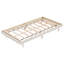 Base de lit plateforme flottante de conception moderne pour lit blanc délavé-121082940-121082942