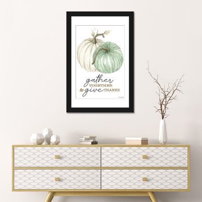 Gather and Give Thanks - Wall Art Print - Framed Fine Art Paper