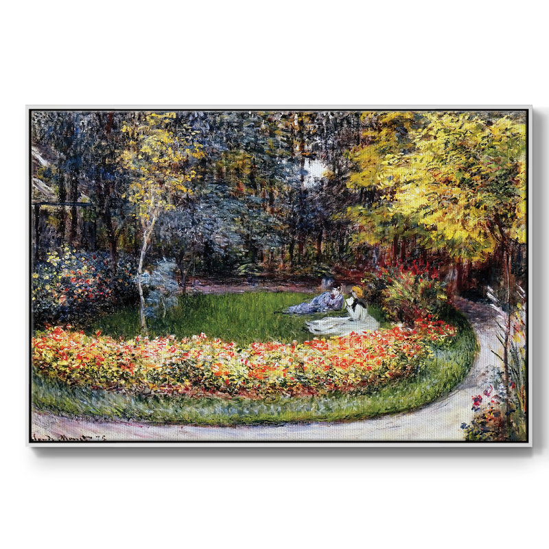 Dans le jardin, 1875, H 25 po x l 37 po x P 2 po, Blanc