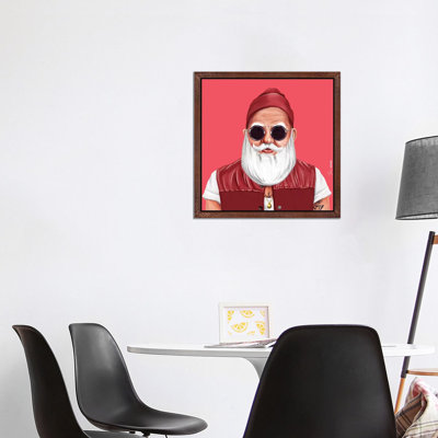 Santa by Amit Shimoni - Floater Frame Print on Canvas