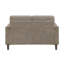 Ensemble de canapé contemporain 2 pièces avec canapé brun et causeuse en chenille rembourrée en mousse
