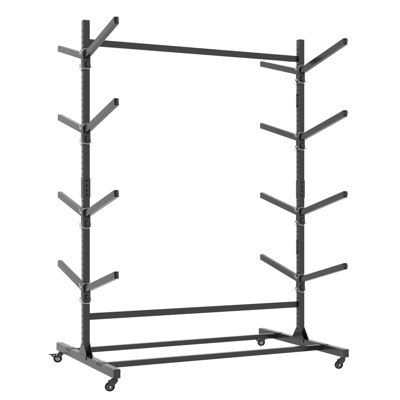 4-Tier Metal Kayak Storage Rack - Heavy-Duty Adjustable Stand for Kayak, SUP, Canoe & Paddleboard