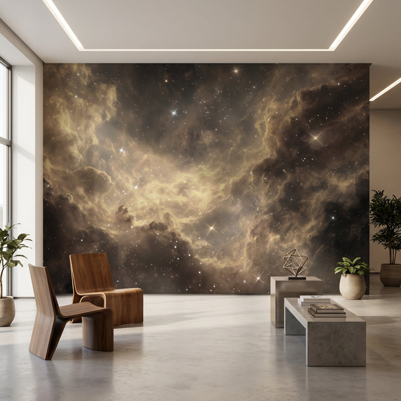 Papier peint double Nebula, Texturé non collé, 100"x96"