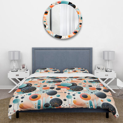 Futurist Polka Nexus II Abstract Duvet Cover