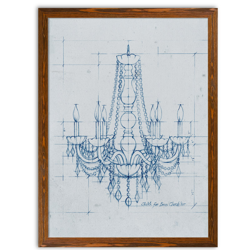 «Chandelier brouillon IV» par Paul Cezanne - reproduction d'art encadrée, H 32 po x l 44 po x P 1,25 po, Pas de tapis