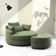 Danieal Upholstered Barrel Chair with Ottoman
