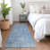 Machine Washable Indoor/Outdoor Xhevrie Blue Rug