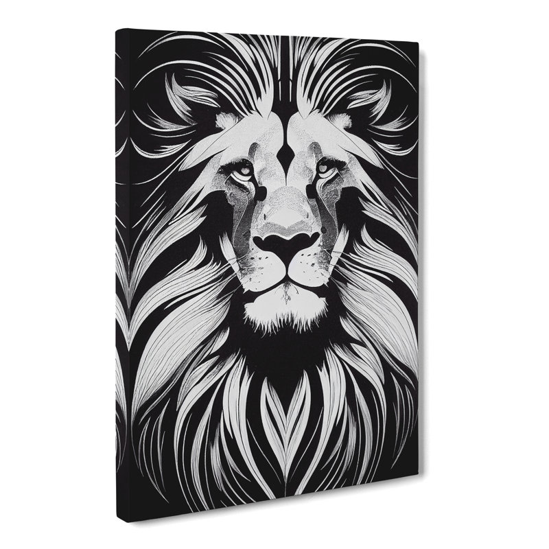 Lion Monochrome Vol.1 - Wrapped Canvas, 50cm H x 35cm W x 3cm D