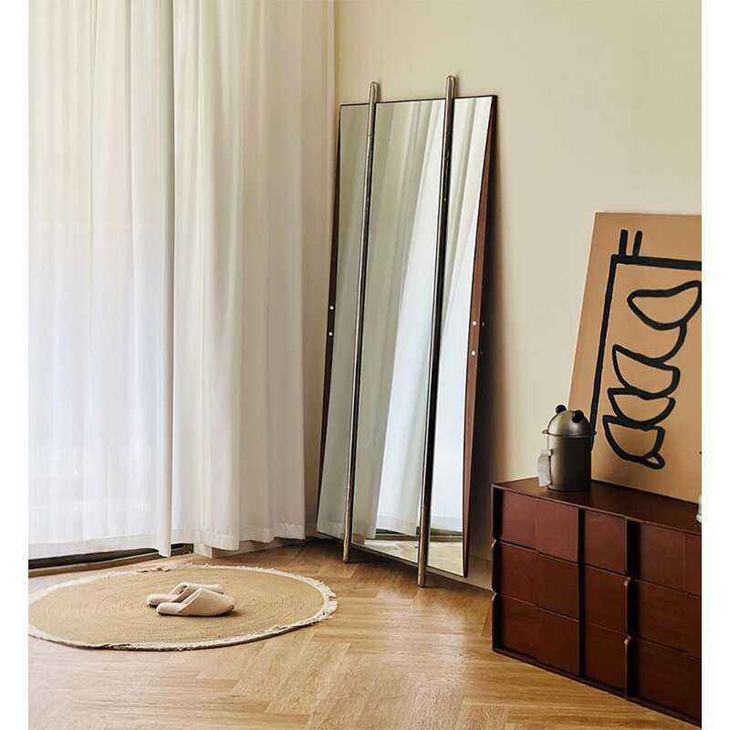 Miroir pleine grandeur mural de style médiéval pliable et caché en forme de papillon