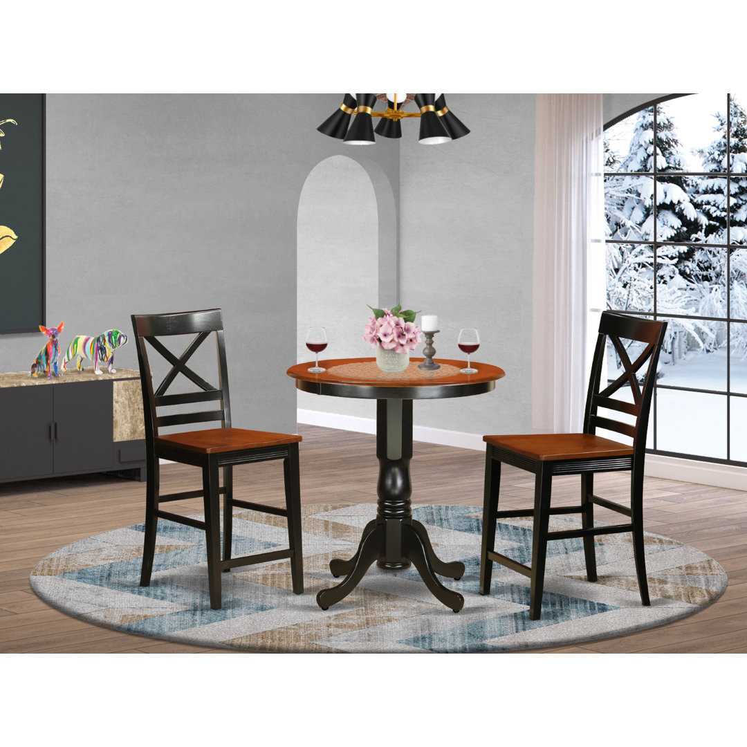 Florentine Solid Wood Solid Wood Top Pedestal Dining Set Breakwater Bay 