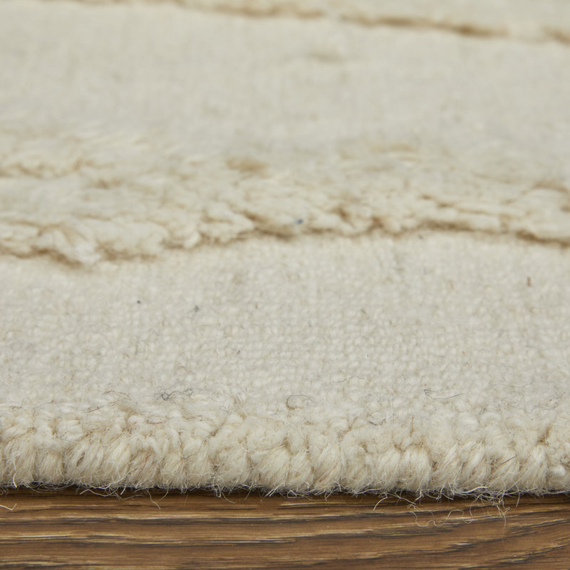 Anica Hand Tufted Wool Abstract Area Rug, Rectangle 10' x 14'