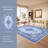 Ultra-soft, low-pile, vintage print decorative rug, washable, non-slip-657040009
