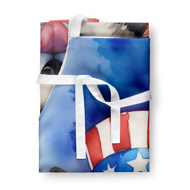 Patriotic American Apron, Alaskan Malamute