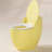 12" Rough-In 15.75"Seat Height Yellow Compact Siphonic Basic Smart Toilet for Small Space with Sensor Lid Opening, Night Light and Adjustable Temperature-130136469