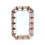 35" Rose Gold Glass Abstract Ornate Framed Accent Mirror