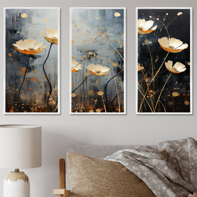 «Gilded Garden Blooming Meadows I», ensemble d'art sur toile