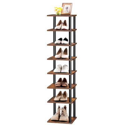 8‑Tier Narrow Freestanding Shoe Rack, Space‑Saving Shoe Storage Organizer for Closet, Entryway, Bedroom