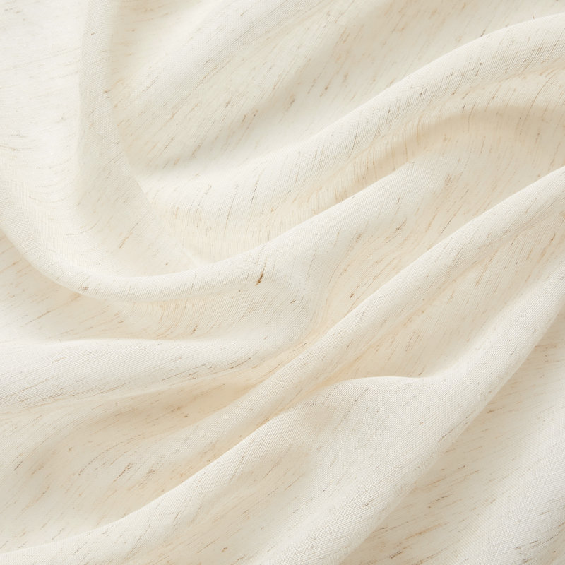 Linen Semi-Sheer Grommet Curtain Panels, 54" W x 96" L, Cream