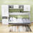 Aspelare Twin Size Wood Murphy Bed with Desk, Wardrobe and Drawers