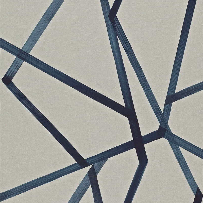 Sumi 10.05m x 68.6cm Wallpaper Roll, Linen/Indigo