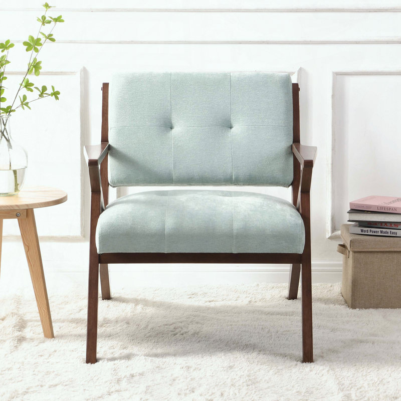 Chaise d'appoint Mid-Century moderne avec coussins moelleux