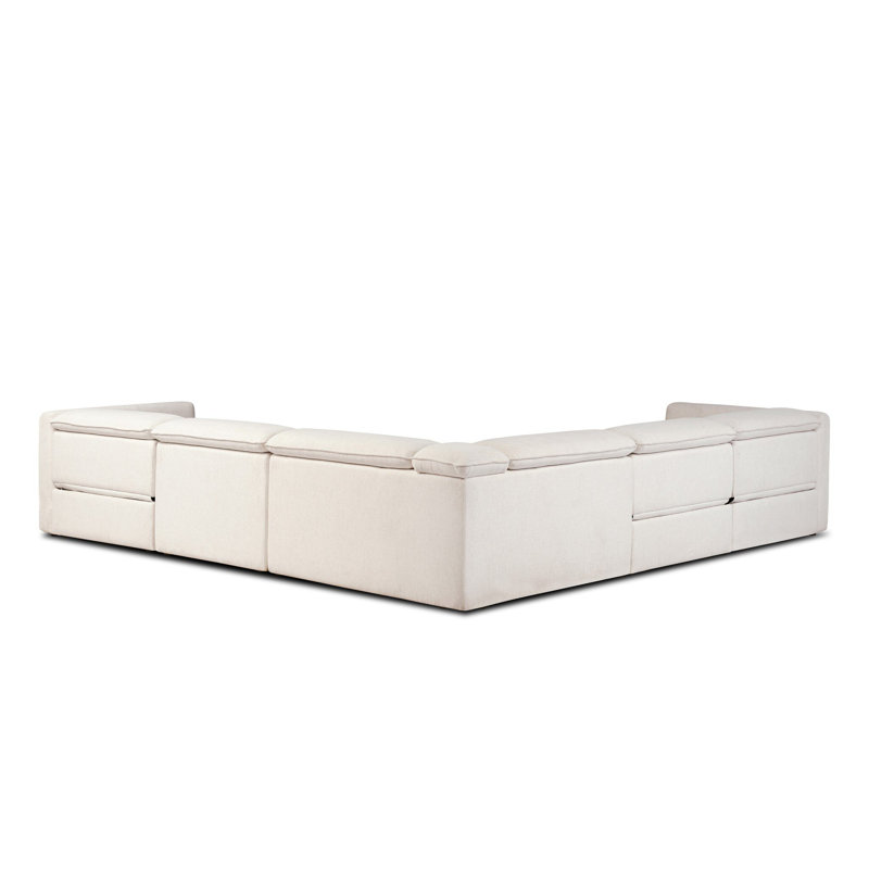 Upholstered 125 " Power Reclining L-Shaped Sectional