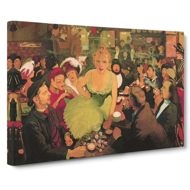 Interior Of The Bruant by Louis Anquetin - Wrapped Canvas Painting, 35cm H x 50cm W x 3cm D