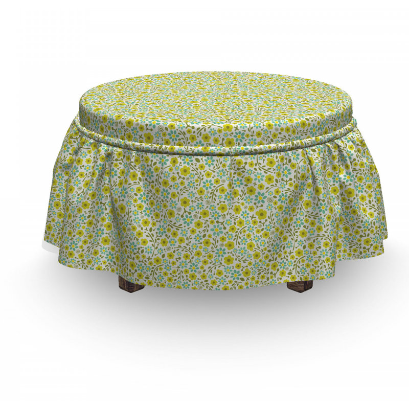 Housse pour repose-pieds spring de fleurs