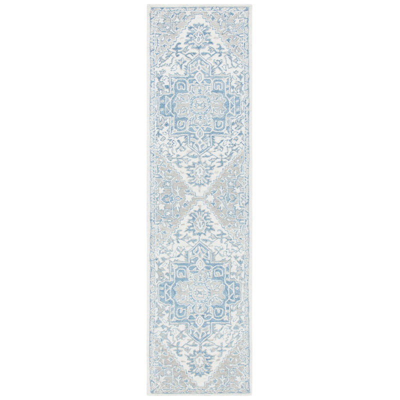 Micro-Loop Hand Tufted Wool And Cotton Oriental Rug, Runner 2'3" x 9'