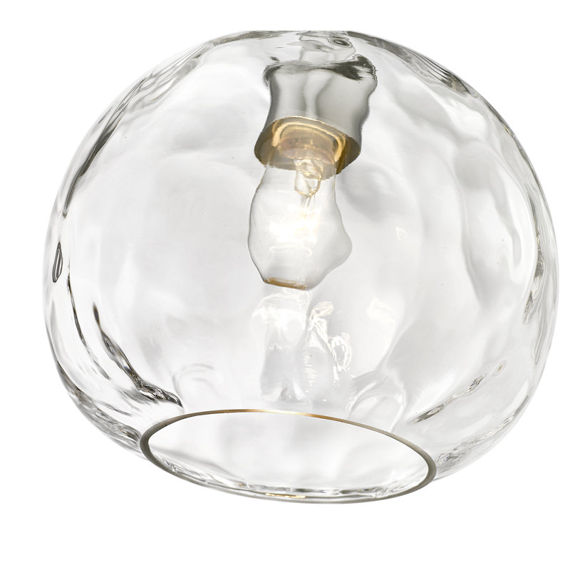 Luminaire sphère suspendu 1 lumières simple Okeefe, Nickel brossé