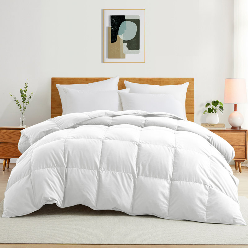  Édredon en fibre de duvet synthétique toutes saisons doux - Insert de couette douillet et moelleux avec pattes de coin pour un ajustement sûr