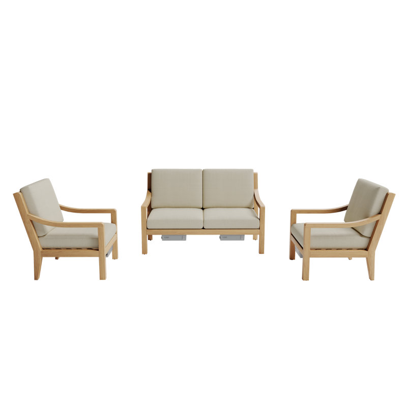 Solerno Heated Loveseat Set, Eggshell