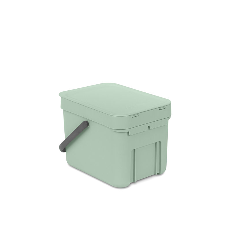 Bac de recyclage en plastique Sort & Go, 1,6 gallon (6 L), Jade Green