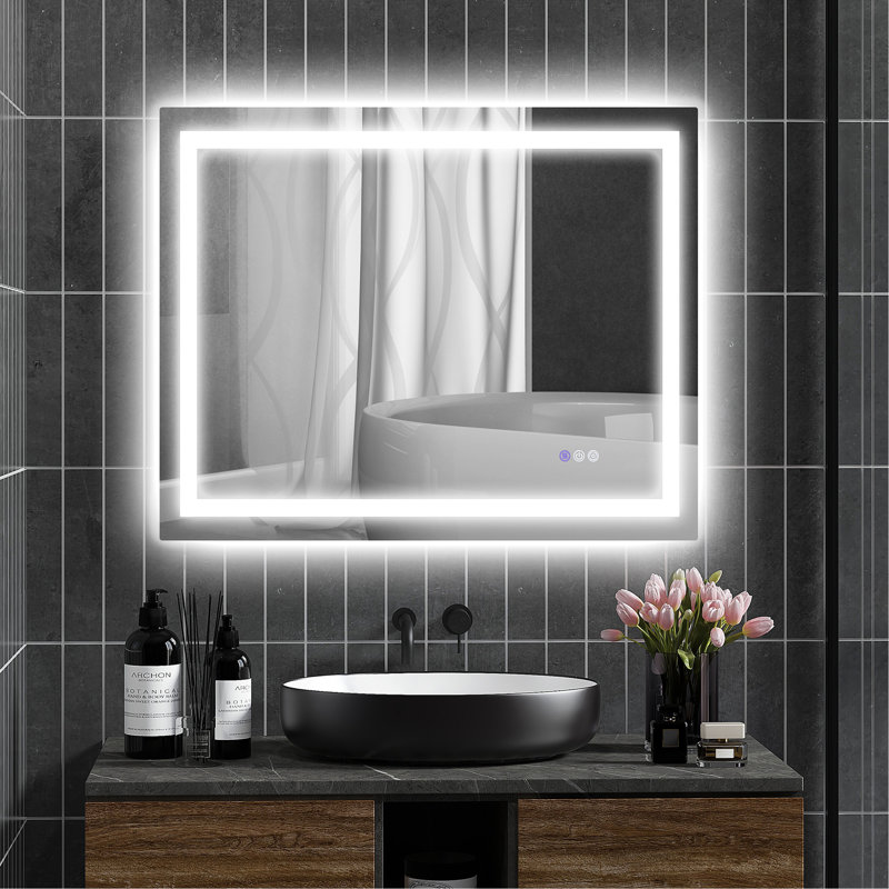 Miroir de salle de bain à DEL avancé avec fonctions multiples pour un toilettage idéal