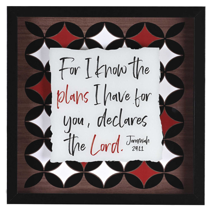 Art mural encadré «I Know The plans»