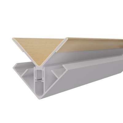 Alusions 2.63 in. x 2.69 in. x 8 ft. Japanese Cedar Composite Aluminum Inside Corner Trim Kit for .5 in. Board