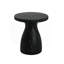 Outdoor Travertine MGO Side Table/Light Weight Concrete End Table/Black Marble Effect
