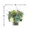 Assorted Hydrangea, Lamb''s Leaf And Vine Arranged In A Square Glass Vase