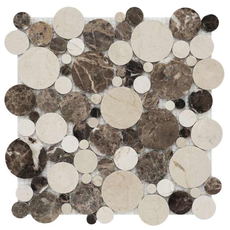 Carrelage mosaïque en marbre Bolle, Foncé