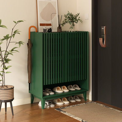 Green Solid wood Shoe Storage