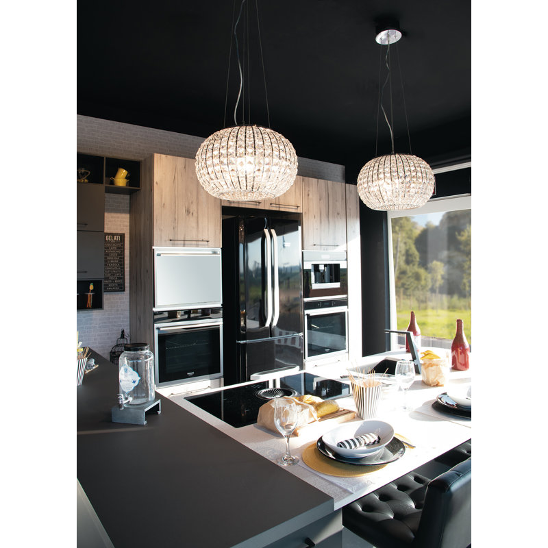 Desmond 5 - Light Chrome Crystal Pendant