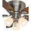 44" Durant 5 - Blade Flush Mount Ceiling Fan with Pull Chain and Light Kit Included-448503111