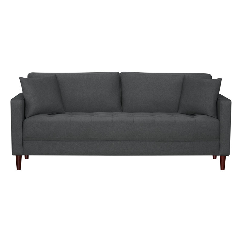 Doiphode Mid-Century Upholstered Sofa, Gray