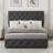 Bed Frame With Adjustable Headboard And 4 Storage Drawers, Linen Upholstered Platform Bed Frame-110095406-110095412