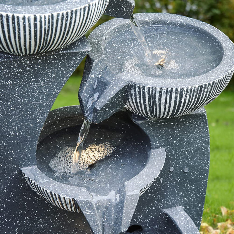 Weather Resistant Floor Fountain with Light
