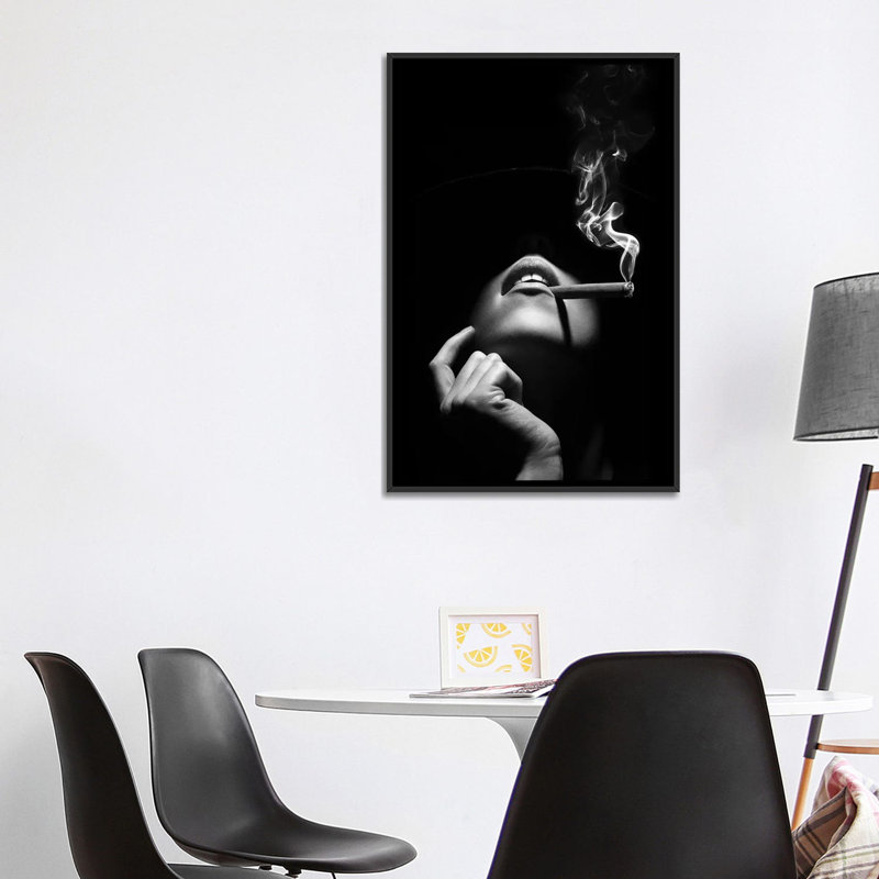 Impression d’art graphique, "Party Dog I" par Kathrin Federer, Pas de tapis, H 26 po x l 18 po x 1,5 po