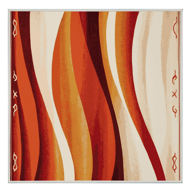Obsidian Path Rug, Square 7'