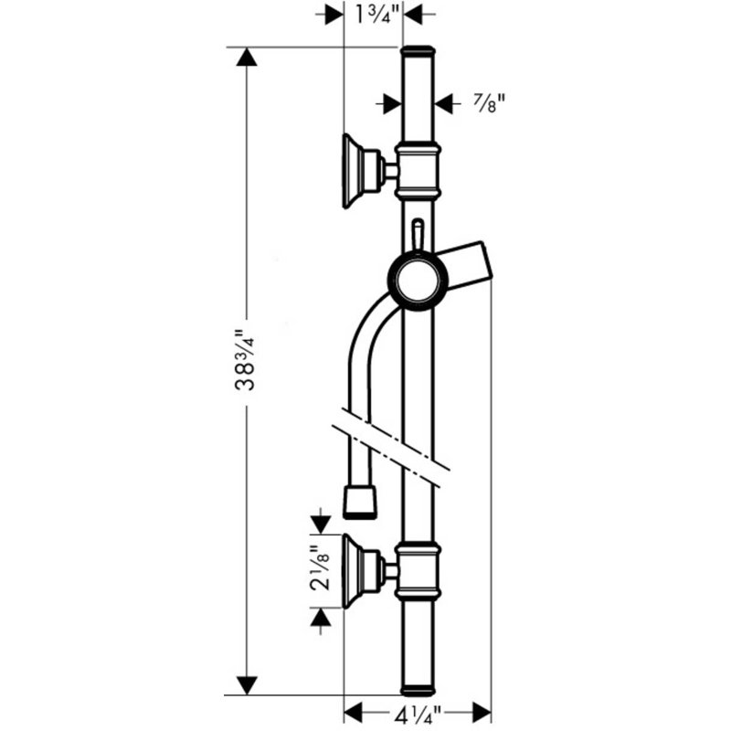 AXOR Montreux Wallbar 32", Nickel